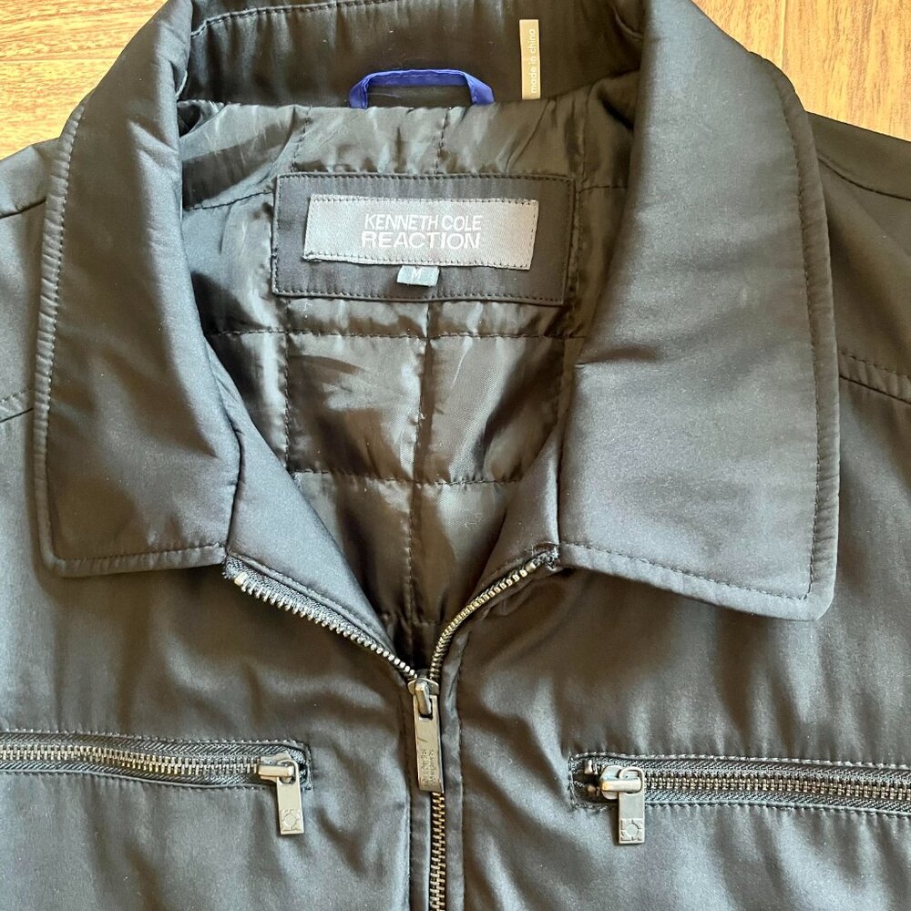 Men's Kenneth Cole Reaction Black Full-Zip Medium-Weight Jacket  Size M